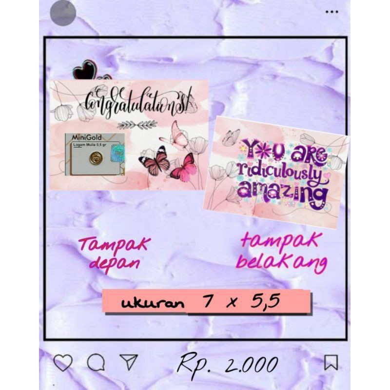 

amplop Minigold congratulations
