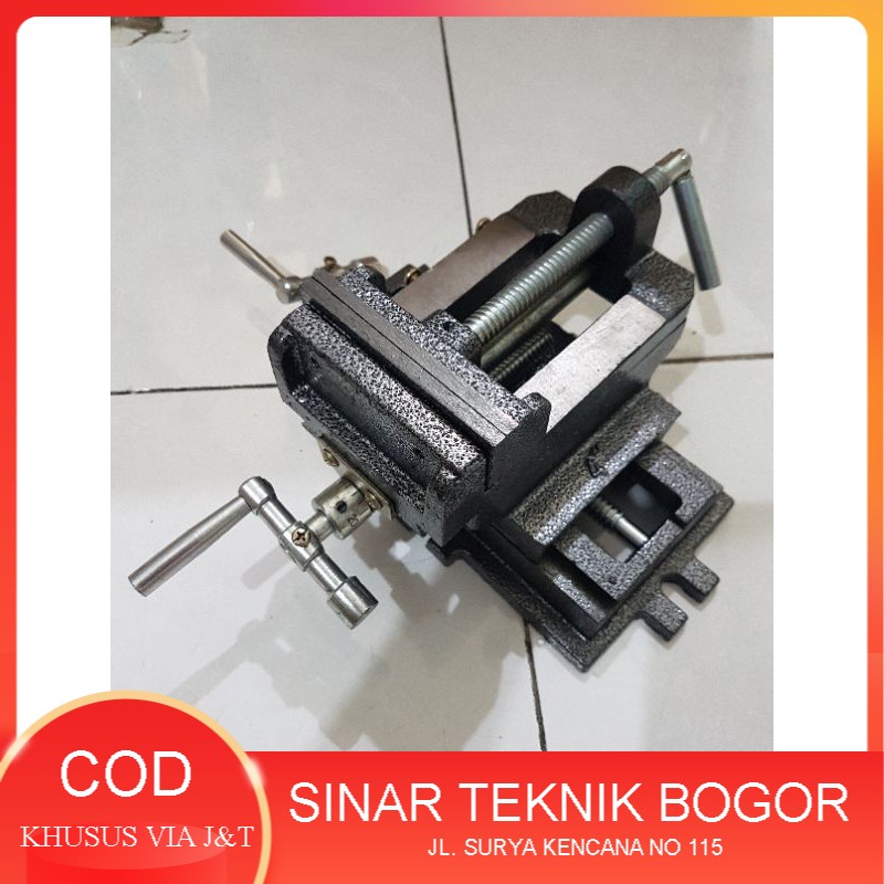 Westco Bais Silang 5" cross vice alat penjepit dudukan tapak bor duduk