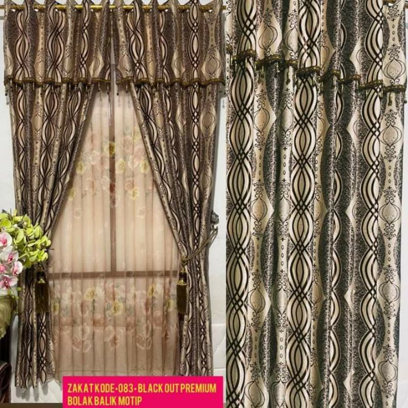 Gorden Blackout Minimalis Hordeng Gorden Blackout Imfort Gorden Pintu Gorden Jendela Blackout Print