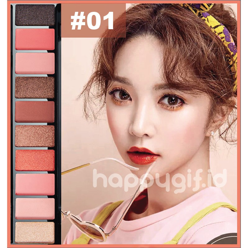 LAMEILA Fashion Matte Eyeshadow Kelopak Mata Pallet Korean Style Makeup 10 Warna LA037