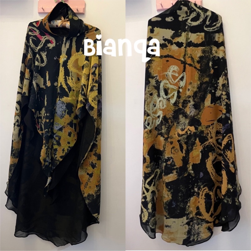 khimar sisesa graffiti abstrak