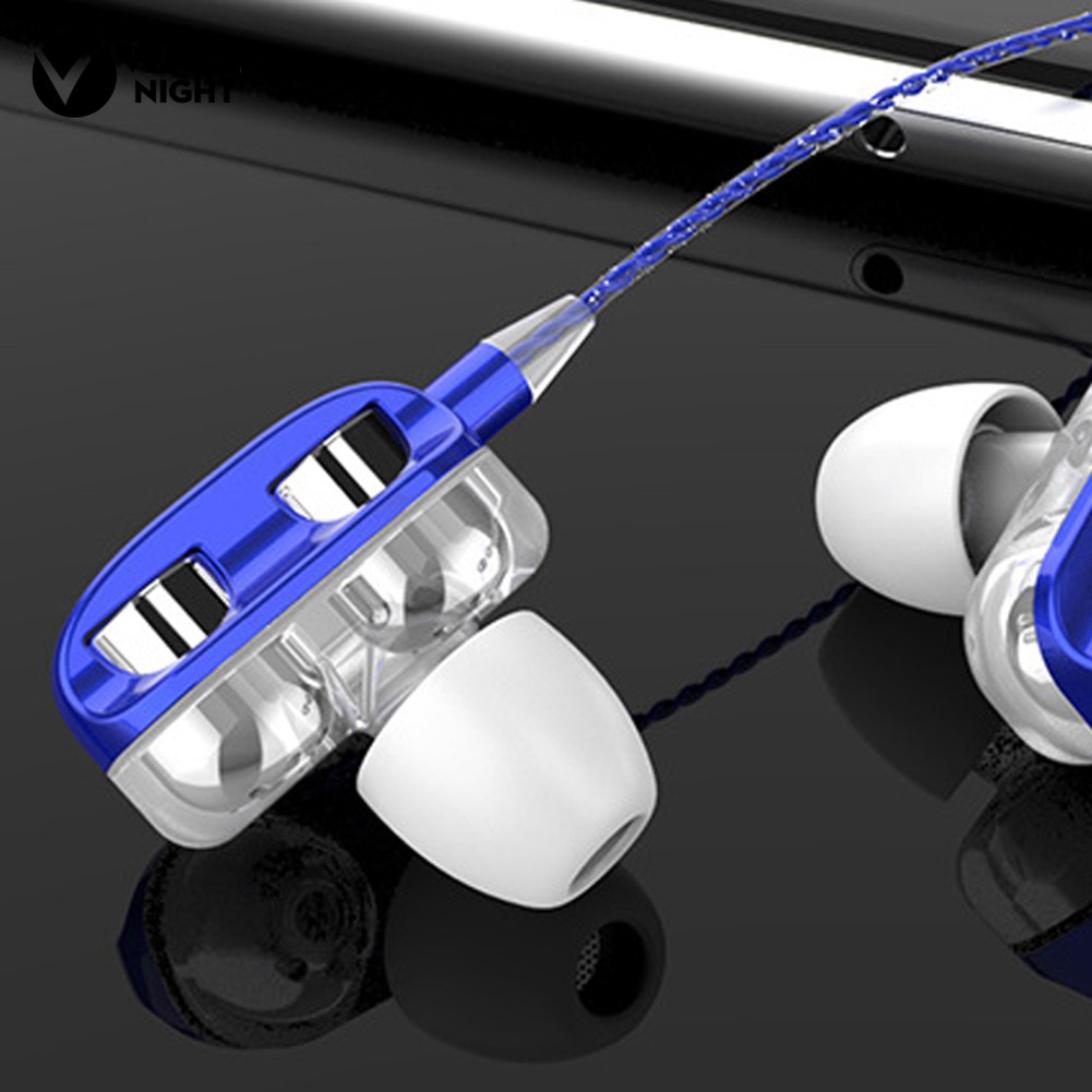 Earphone In-Ear Stereo Heavy Bass Dengan Kabel Dan Mic Untuk Olahraga