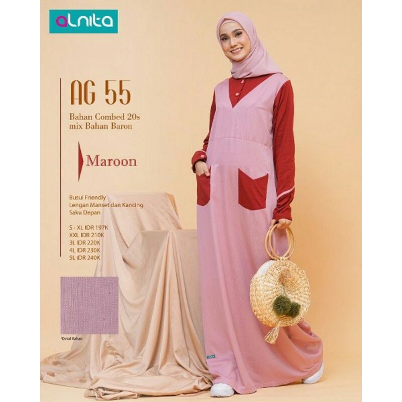 GAMIS ALNITA AG55, GAMIS MURAH,GAMIS MODERN