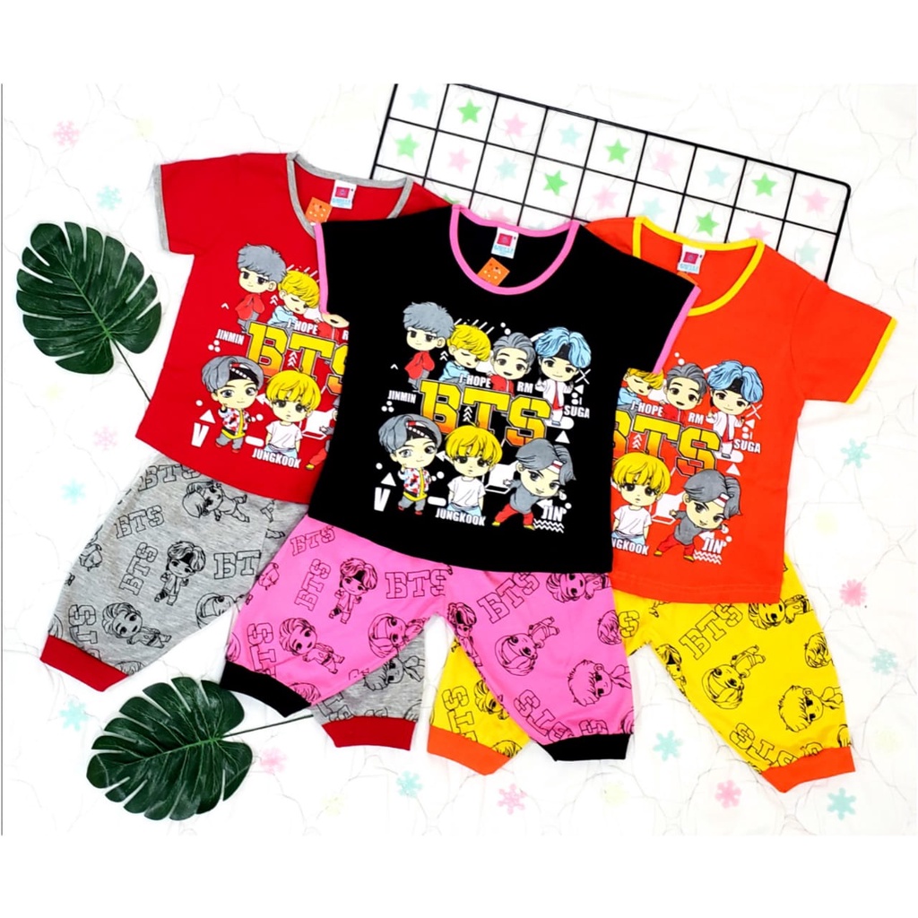 LIMITED.... Setelan joger anak motif BTS usia 18 bulan - 6 tahun // GSL_Kids