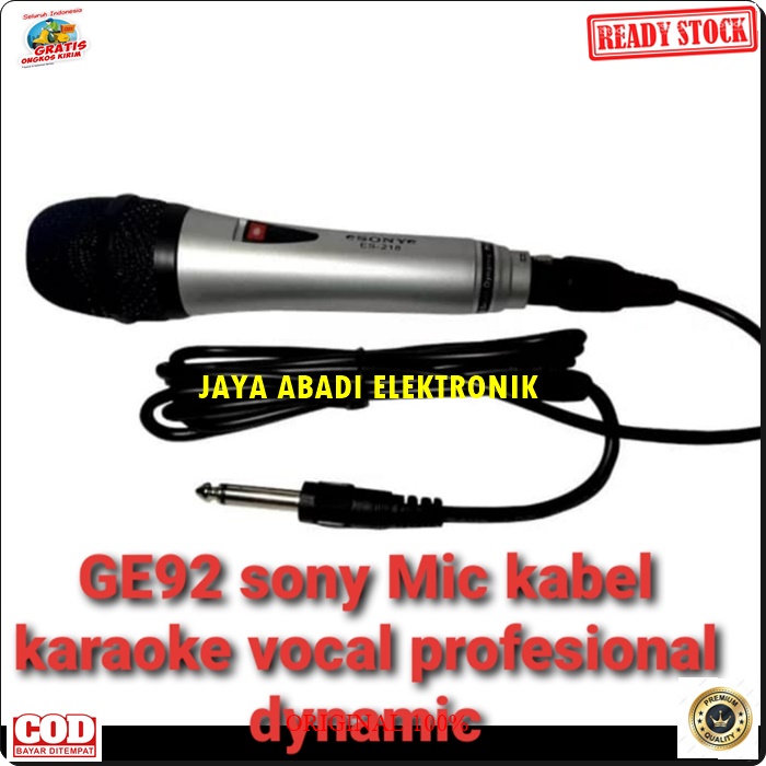 G92 SONY MIC KABEL DYNAMIC MICROPHONE VOKAL AUDIO SOUND SISTEM PROFESIONAL PRO PENGERAS SPEAKER SUARA HIFI MC PIDATO SEMINAR CERAMAH ACARA SOUNDBEST PRODUK BERKHUALITAS  HARGA TERJANGKAU