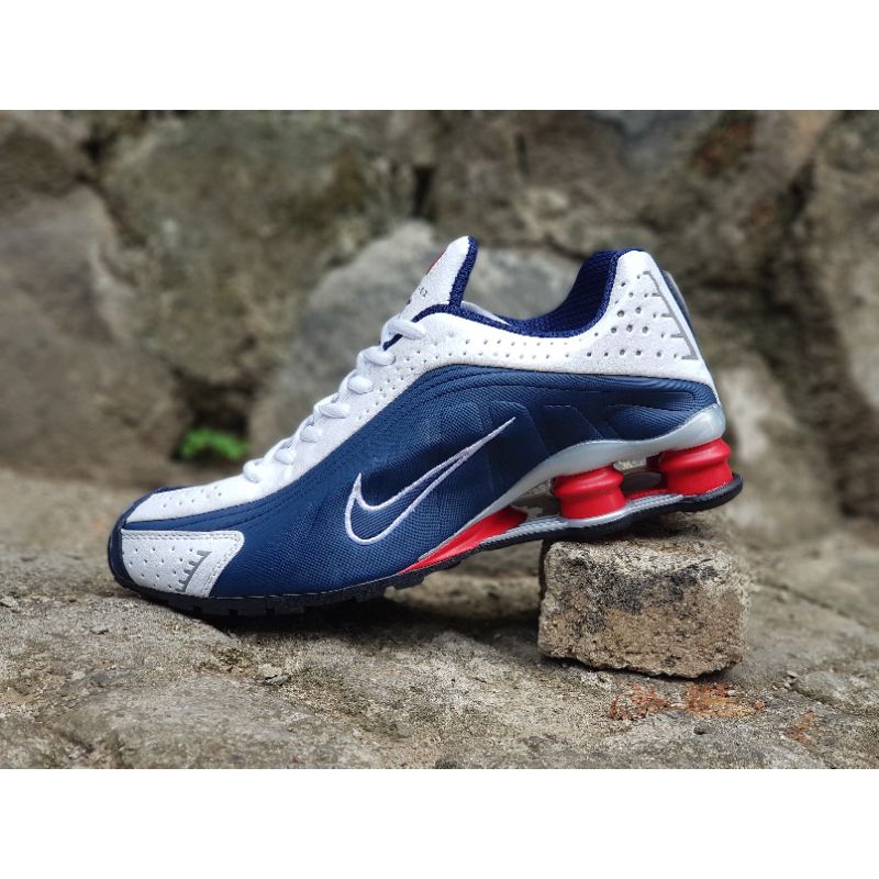 Sepatu Nike Shox Dart R4 Navy White Red