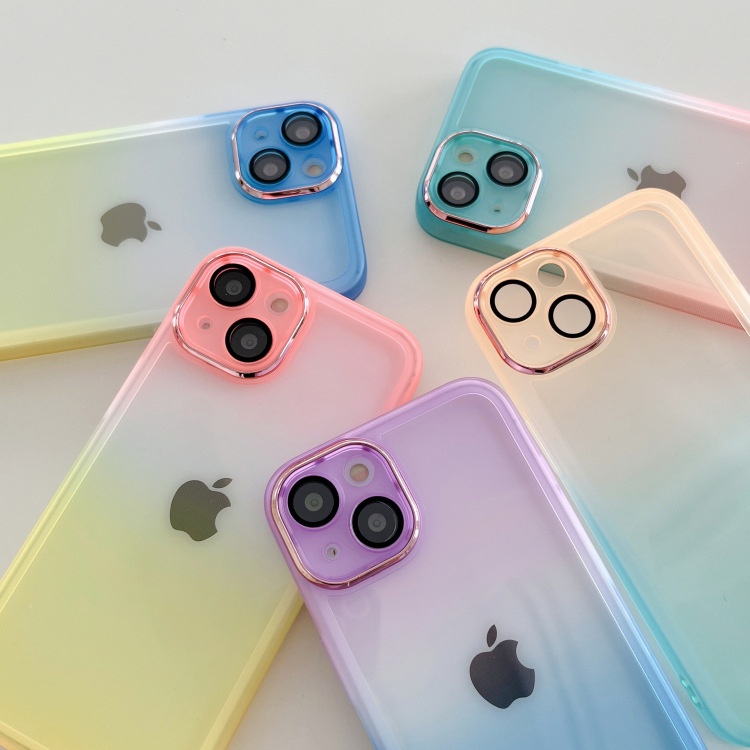 Lensa film electroplating Warna Gradasi Bahan Akrilik Untuk Iphone 13 12 XS