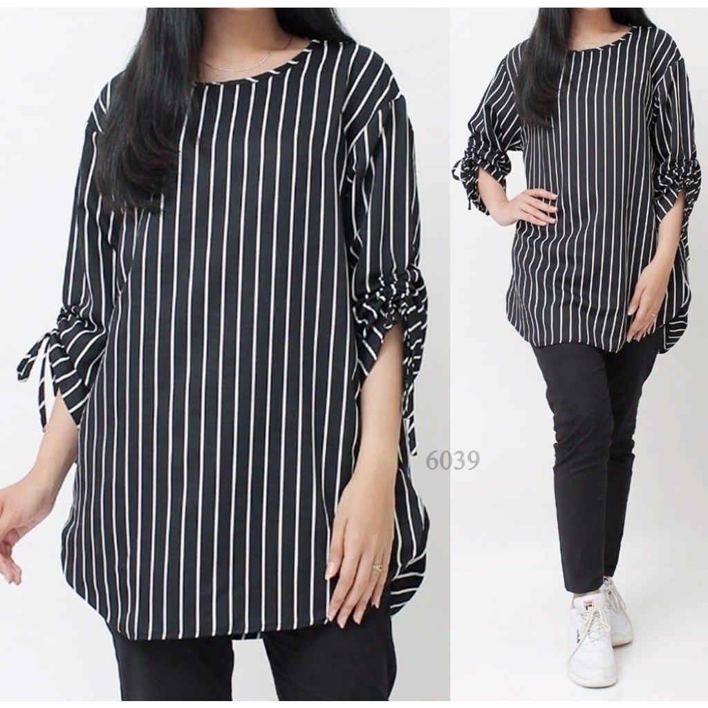 WSE390 - Blouse Line Jumbo 3XL Oversize Atasan Wanita Jumbo PREMIUM QUALITY