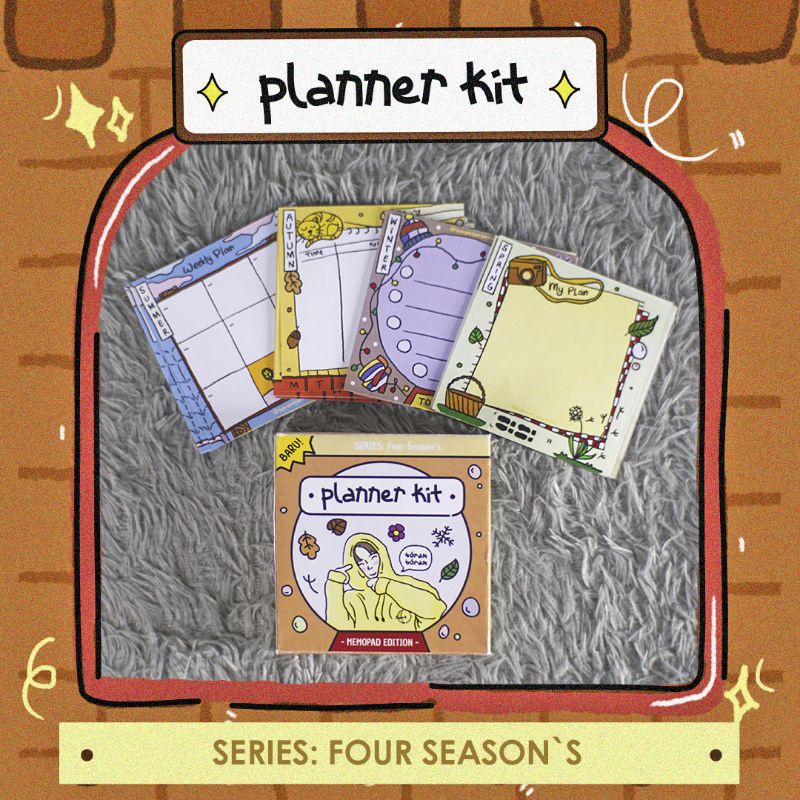 

Planner Kit / Memo / Memopad / Notes Series: Four Seasons Isi 40 Lembar