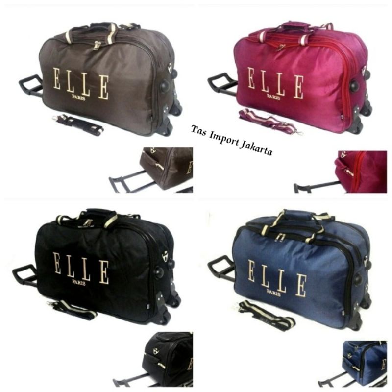 Tas Trolley Elle/Tas Travel Bag / Tas pakaian Trolley Elle /Tas mudik jumbo Elle paris