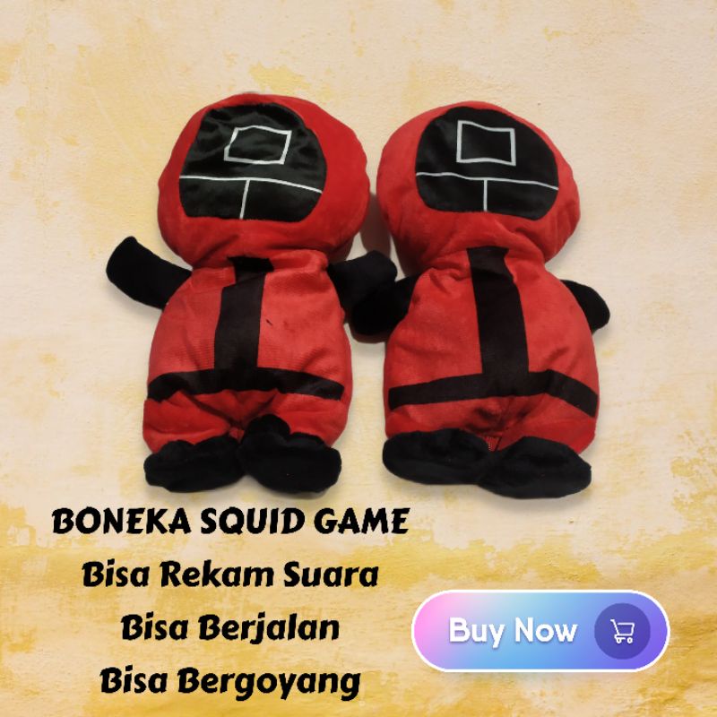 Boneka Anak Squid game Talking Walking Recorder Korea