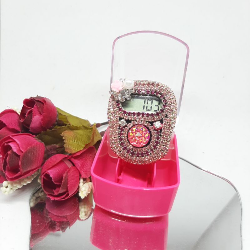 tasbih digital premium pink tasdig mewah cantik ready sholawat dzikir sholat