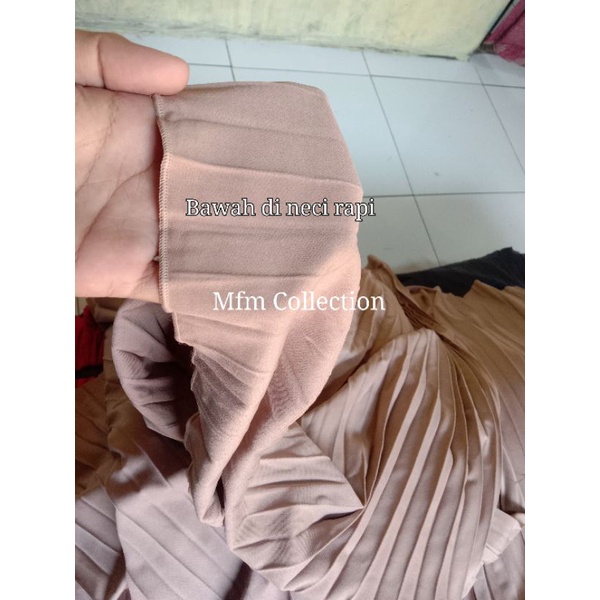 ROK PLISKET PREMIUM Pinggang kerut karet