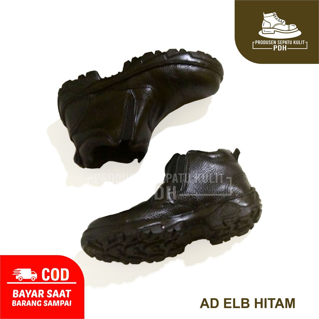 SEPATU SAFETY UJUNG BESI KULIT SAPI ASLI AD_ELB HT