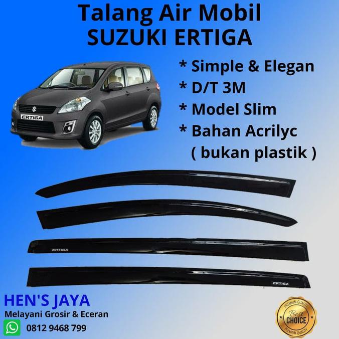 Aksesoris Eksterior Mobil Talang Air Mobil Suzuki Ertiga 2012 - 2017 Produk Baru