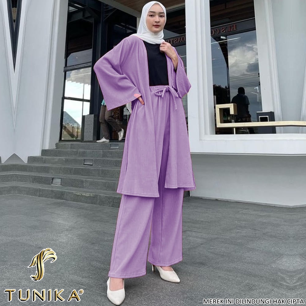 Baju Setelan Wanita Kekinian - One set Wanita - Setelan Tunik - Set Filanto - Lexoir-St Filanto Lavender