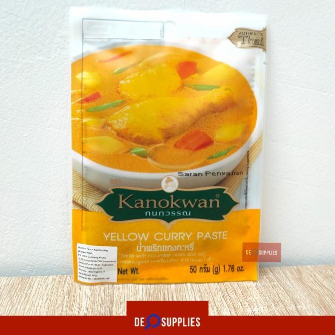 

Kanokwan Yellow Curry Paste 50gr - Thai Curry Bumbu Rasa Kari Kuning