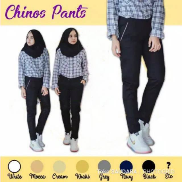 Celana formal wanita chinos pants