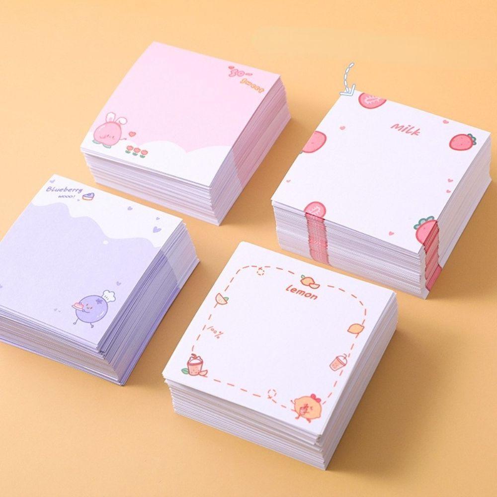 Mxbeauty Karton Susu Memo Pad Buah Seri 200lembar Scrapbooking DIY Notepad Siswa Alat Tulis Perlengkapan Sekolah Catatan Pesan