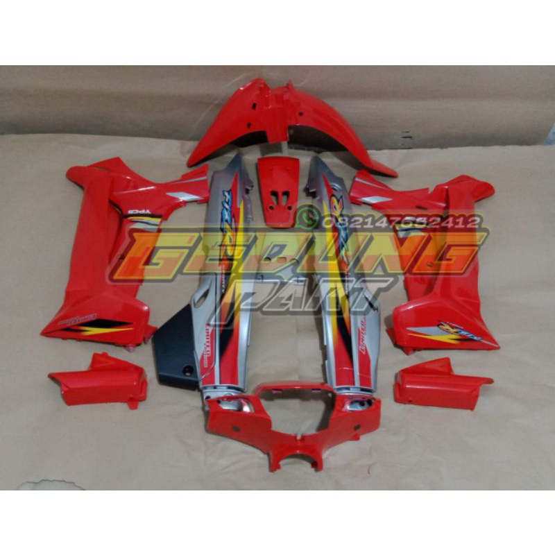 cover body halus yamaha fiz r fullset body yamaha fiz r silver merah limited edition merah
