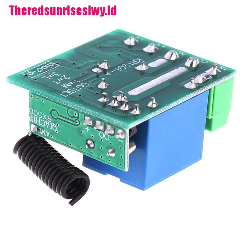 【Theredsunrisesiwy.id】1CH Channel Wireless RF Remote Control Receiver Relay Switch DIY Module 433MHz