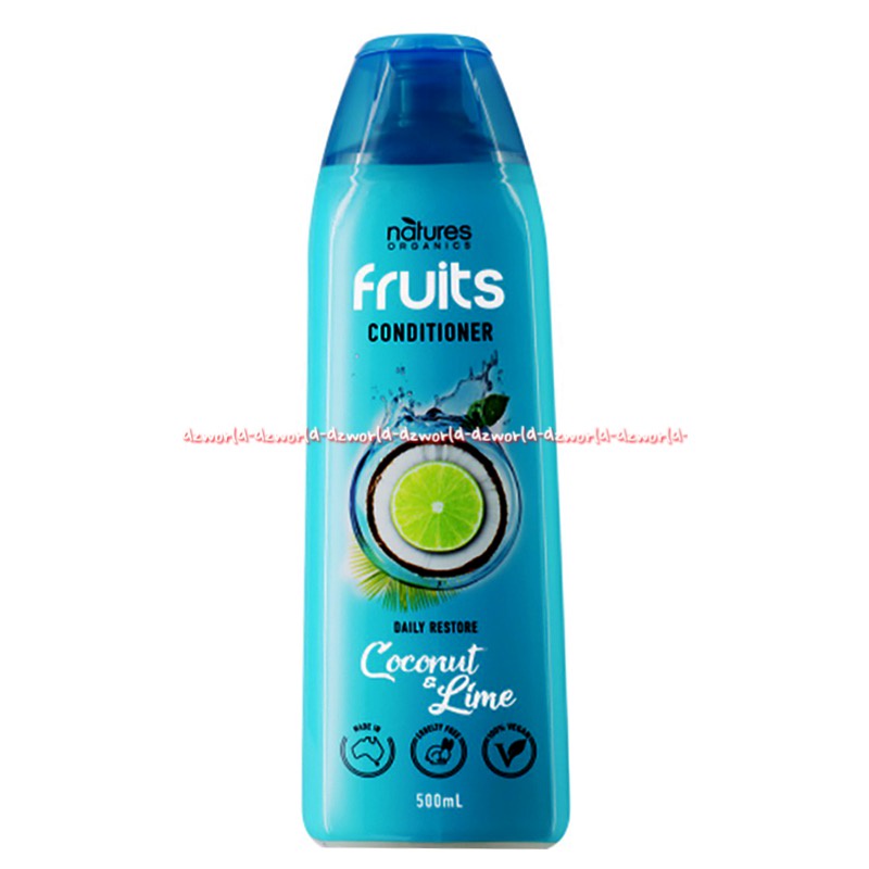 Natures Organics Fruits Conditioner 500ml Daily Balance Apple Fresh Wild Berry Coconut &amp; Lime Nature Organic Konditioner Natural Organik 500 ml