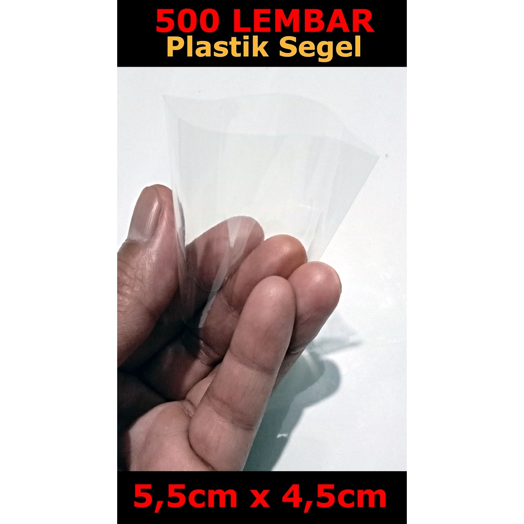 500 Lembar Plastik Segel Bening 5,5 X 4,5 cm Untuk Tutup Botol