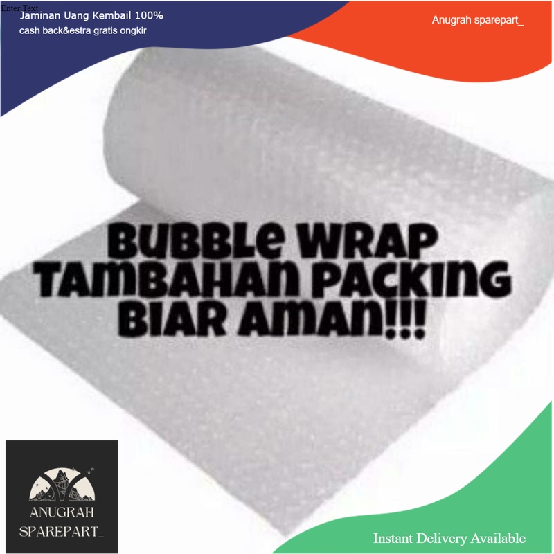 

bubble wrap tamabahan untuk pesanan agar lebih aman