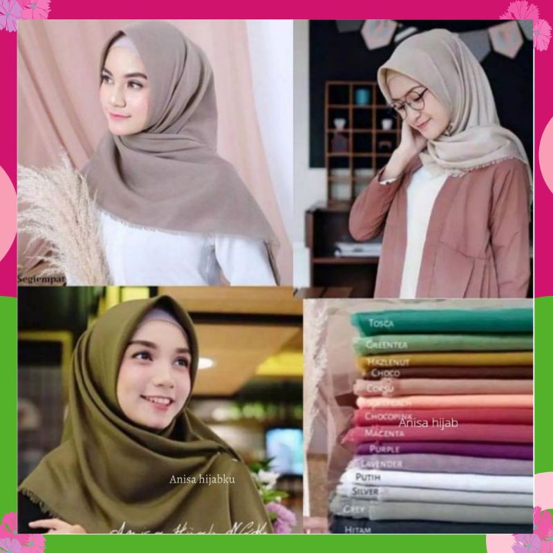 JILBAB SEGIEMPAT SAUDIA ANSANIA TEPI RAWIS //square hijab//segiempatsaudisansania/