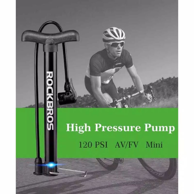 Pompa Sepeda Rockbros A320 120Psi Pump MTB Roadbike Presta Bola Murah