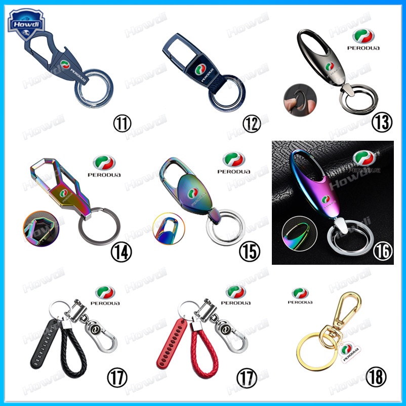 Set Gantungan Kunci Kreatif Bahan Metal Dengan logo Untuk Perodua