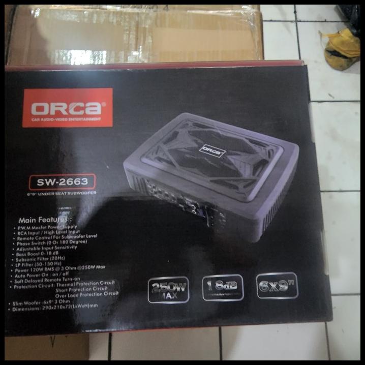 Subwoofer Kolong Jok Slim Orca Sw 2663 Series