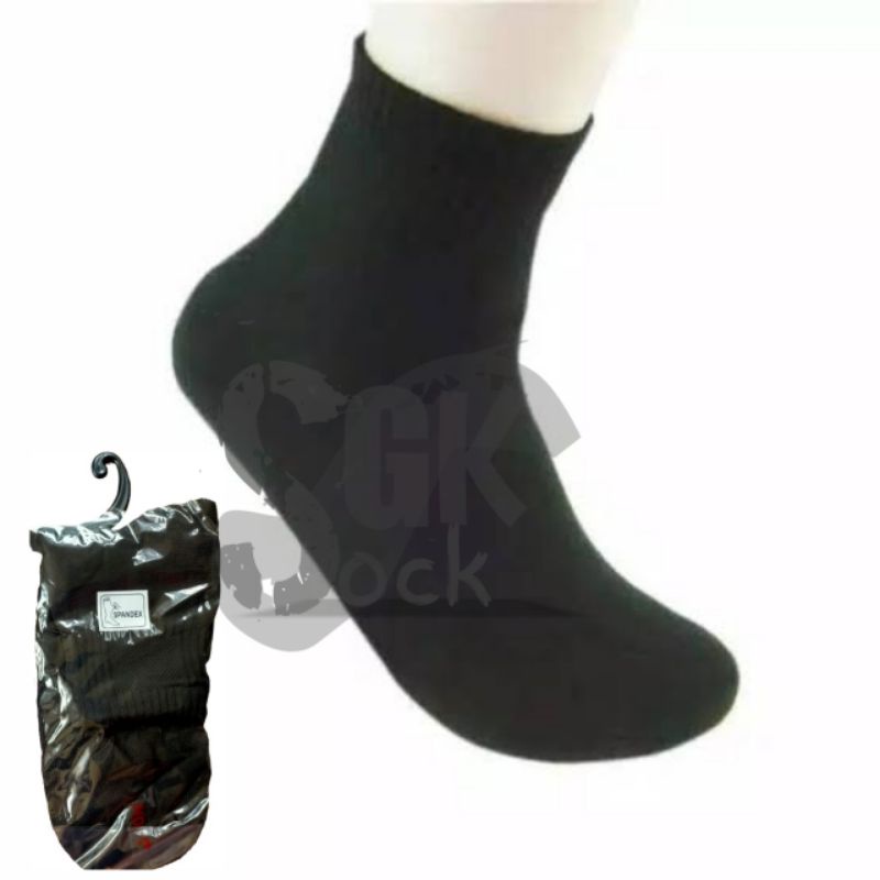 Kaos Kaki Spandex HITAM Mata Kaki / Kaos Kaki Spandek / Kaos Kaki Pendek / Kaos Kaki Hitam Polos