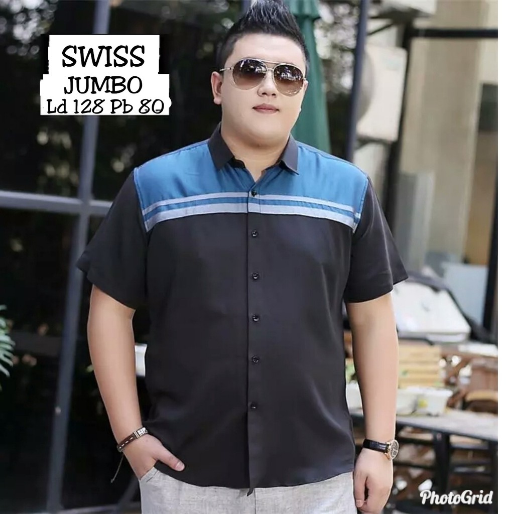 BM - Kemeja Jumbo Pria Fashion Lengan Pendek - KJB 001