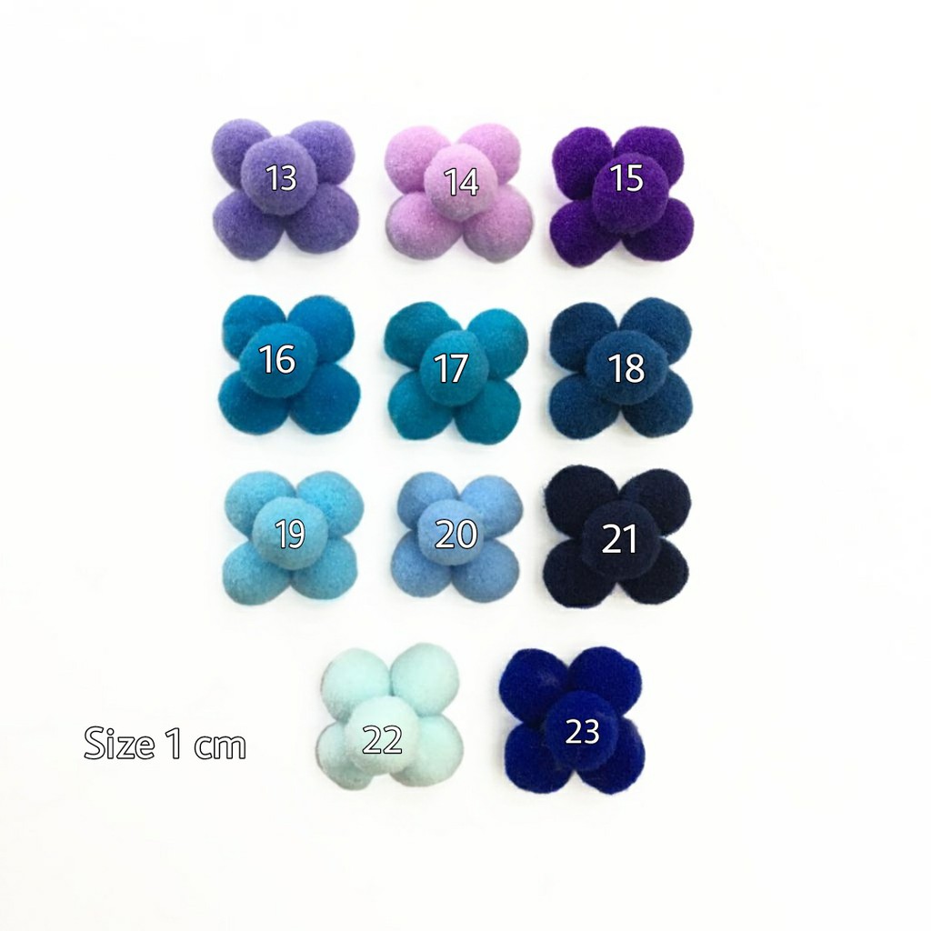 1 PACK - 1 CM &amp; 1.5 CM POMPOM HALUS ANEKA WARNA