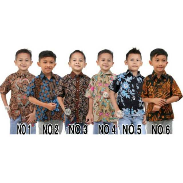  Baju  batik anak  2 8 th BATIK ANAK  ORIGINAL  HEM BATIK 