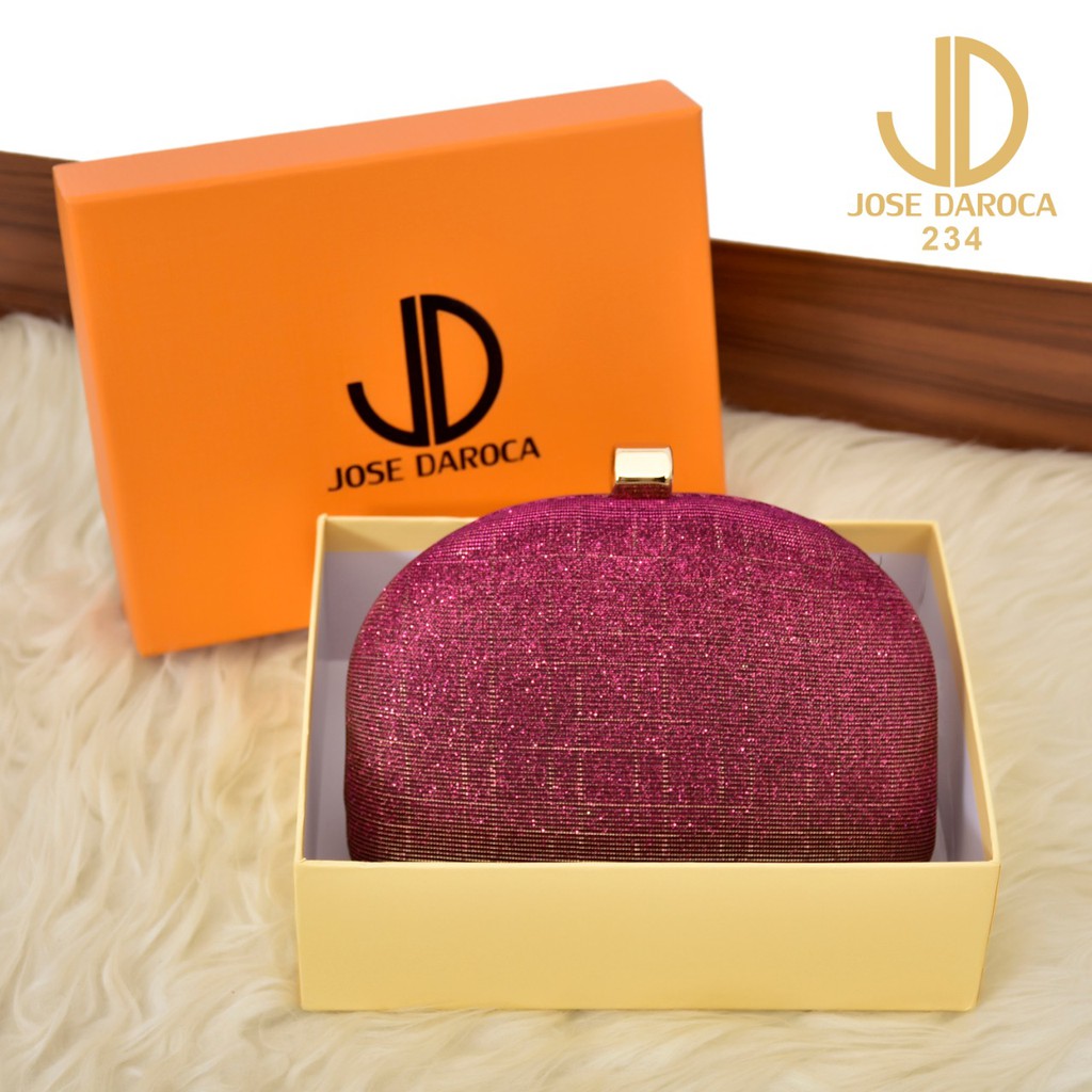 IMPORT Original JOSE DAROCA 234BB Tas Pesta Clutch Party Bag Murah Wanita Cewek Gold Champagne Ungu