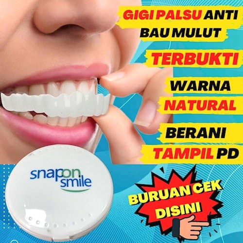 Whitening Veener Gigi 1 Set Gigi Palsu Ori Silikon Instan Penambal Gigi Ompong