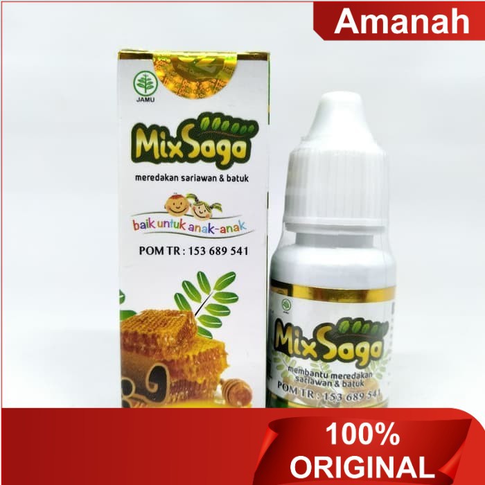 

MIX SAGA | Obat Tetes daun saga herbal sariawan batuk radang untuk anak