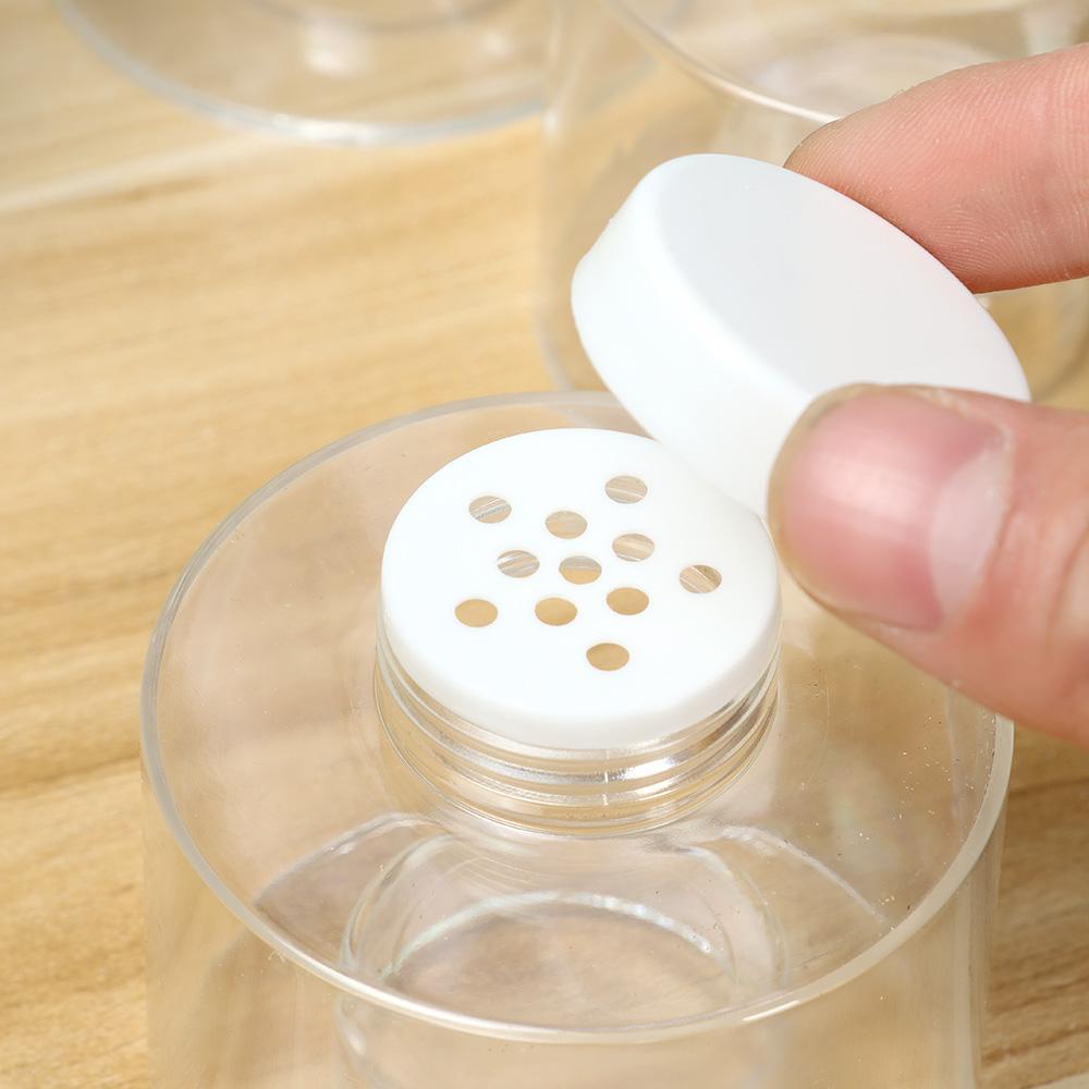 R-FLOWER 6pcs /Set Toples Bumbu Wadah Penyimpanan Hadiah Kotak Transparan Botol Susun Sendiri