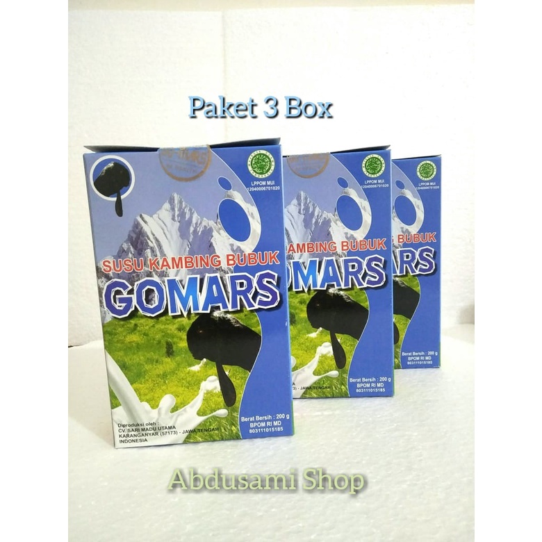 

Susu Kambing Etawa Gomars 200gr jual 3 box murah