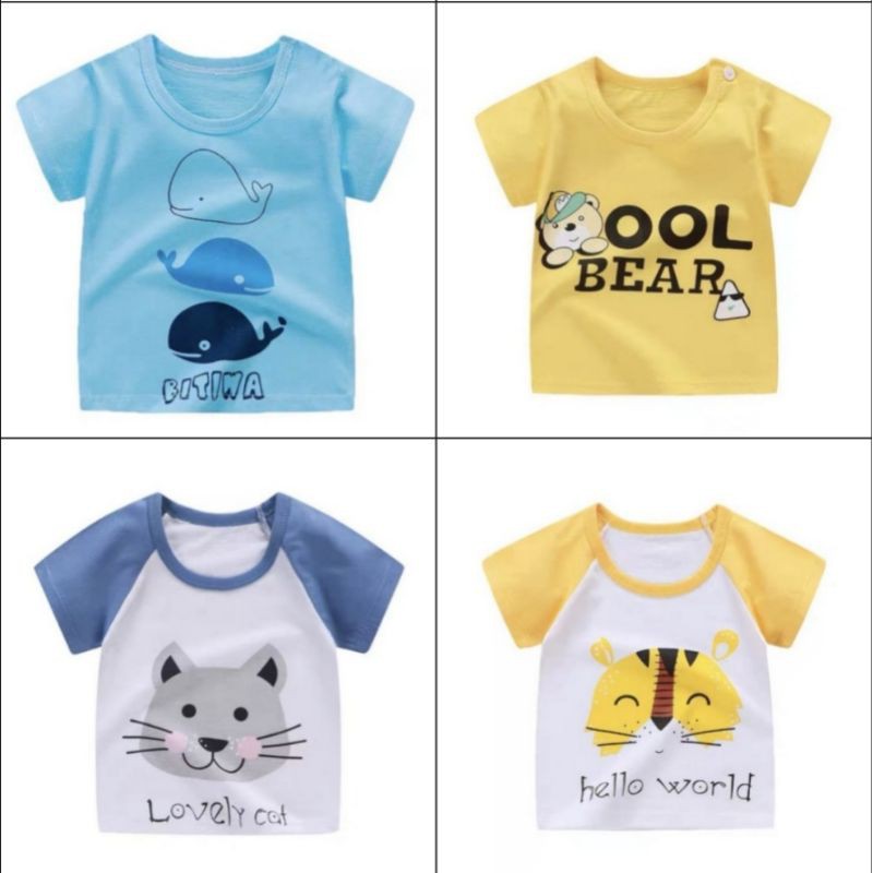 Baju bayi atasan kaos bayi usia 3-9 bulan-1