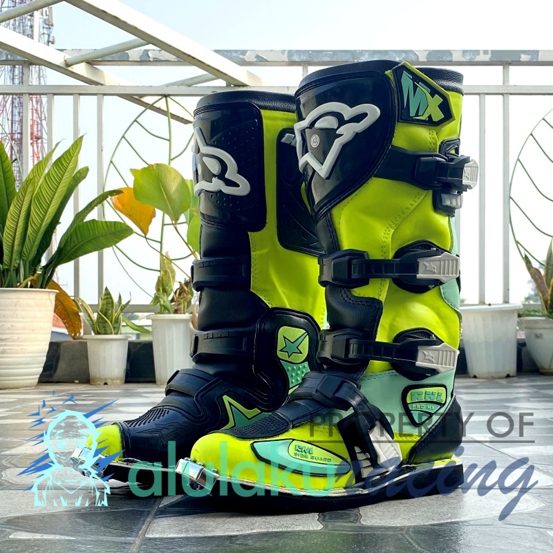 Sepatu Motocross RNL Racing Product Original MX Trail - Fluogreen Tosca