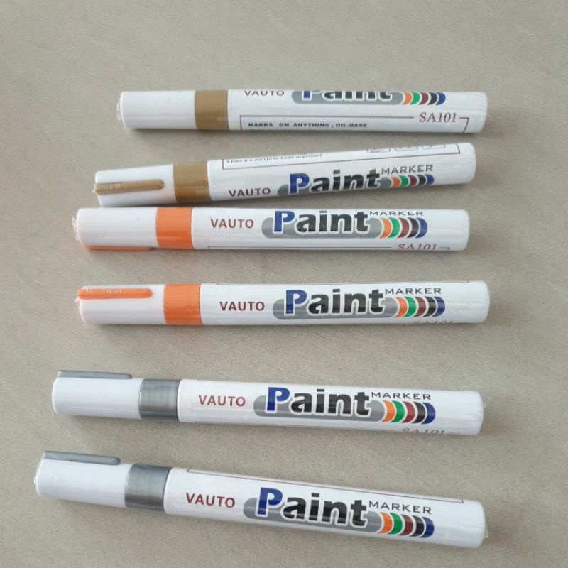 Spidol Vauto ban motor dan mobil warna Silver Gold Orange