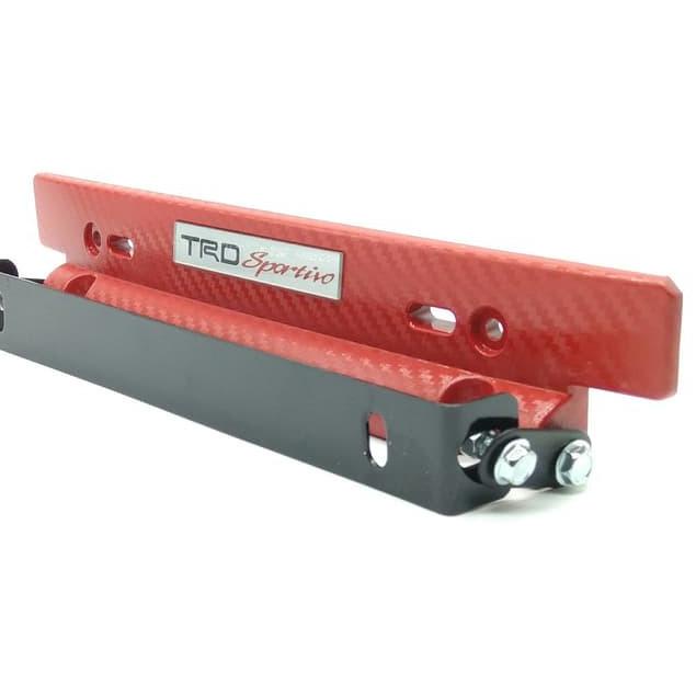 ✵ Dudukan Plat Nomor Mobil Model JDM Karbon Merah ➦