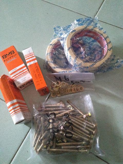 Baut Kuning + Mur M6 X 50mm Per Pcs