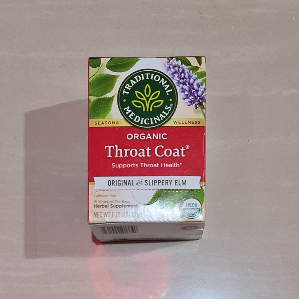 Traditional Medicinals Organic Throat Coat Original Slippery Elm 16 x 2 Gram