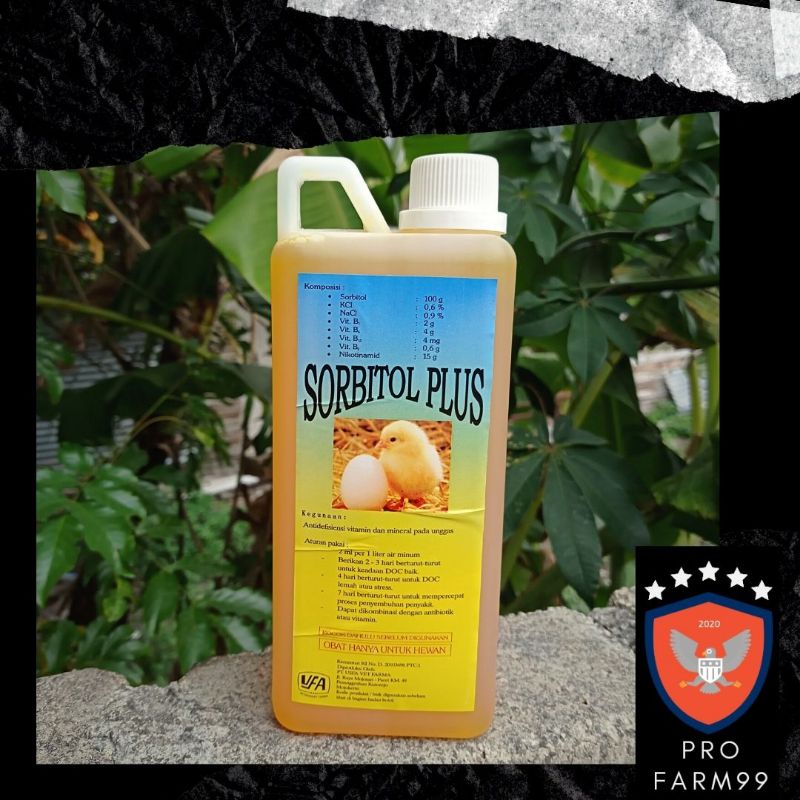Sorbitol Plus 1 L - Vitamin Anak Ayam Bebek Pengganti Air Gula