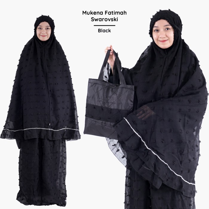 TERLARIS MUKENA RUBIA LINEN PINK - BLACK