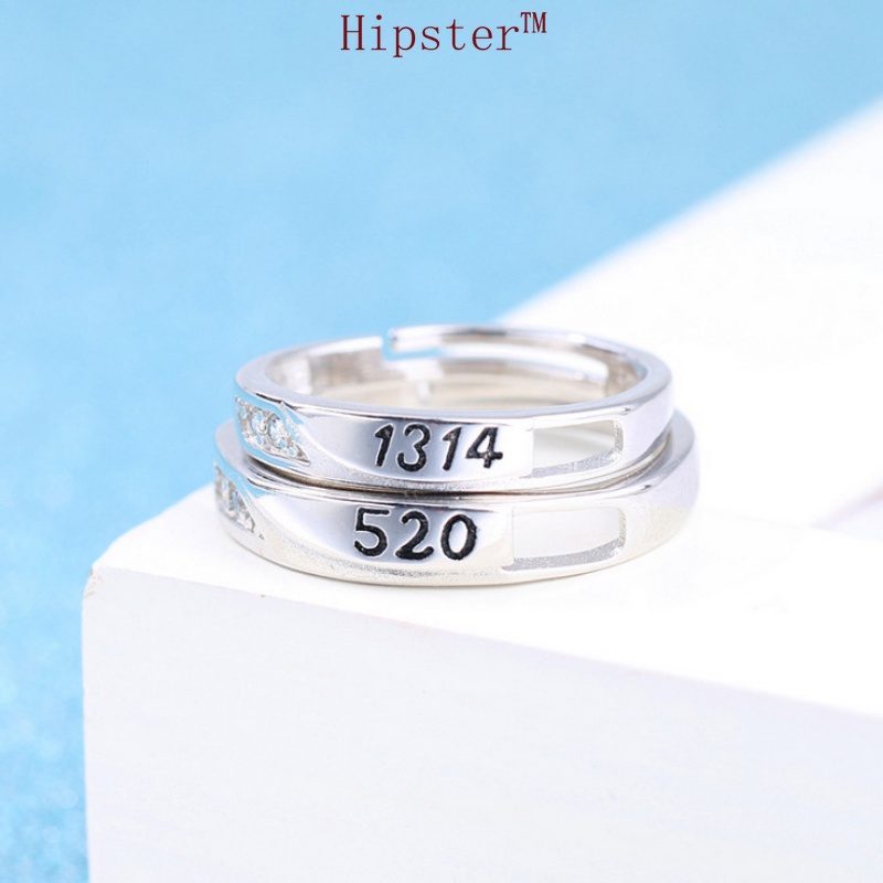 Korean Simple Personalized Temperamental Minority Couple Ring